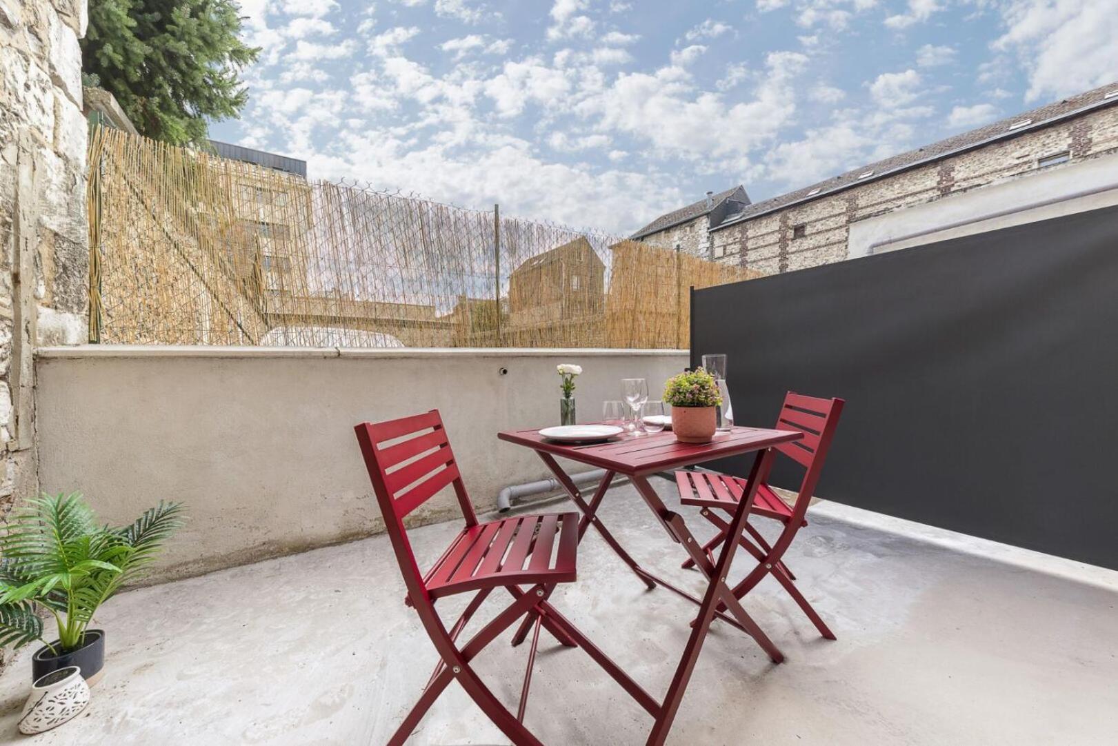 Le Cocon Rouennais - Terrasse - Climatisation - Gare Apartment *